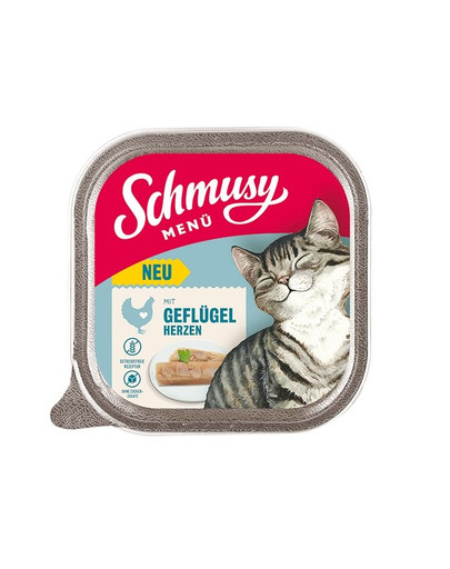 SCHMUSY MENÜ ar mājputnu sirdīm 16*100 g