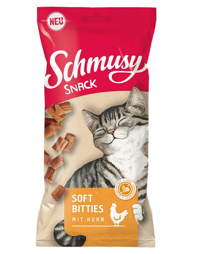 SCHMUSY SNACK Soft Bities mīksti vistas kumosiņi 32*60 g