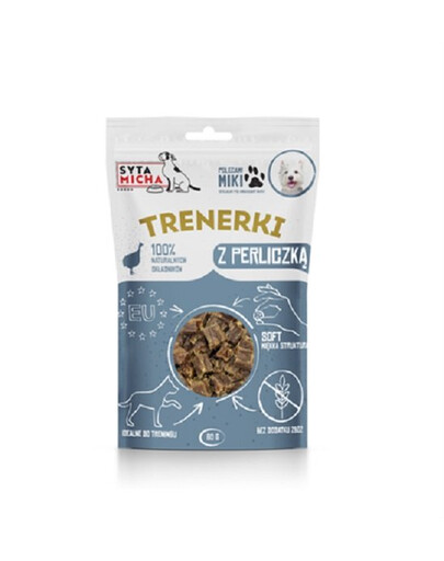 SYTA MICHA Treningówki z perliczką dla psa 80g