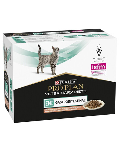 PURINA PRO PLAN Veterinary Diet Feline Gastrointestinal Łosoś 10x85g