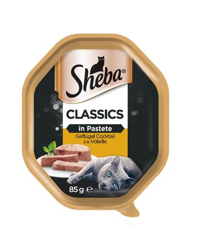 SHEBA Classics 85g Mājputnu kokteilis - mitrā kaķu barība pastētē