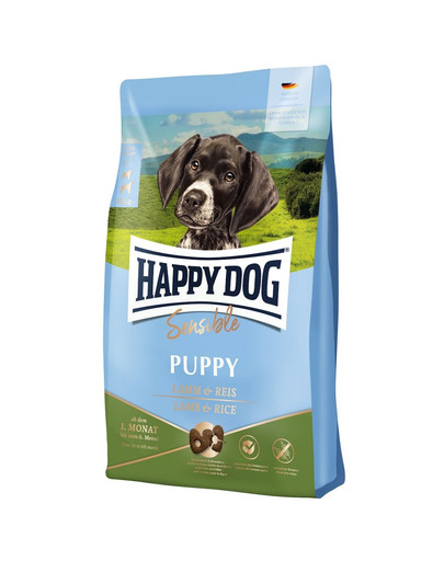 HAPPY DOG Sensible Puppy jēra gaļa un rīsi 4kg