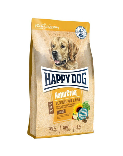 HAPPY DOG NaturCroq Mājputni un rīsi 11kg