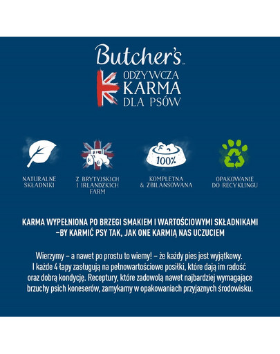 BUTCHER'S Original Recipe in Jelly, barība suņiem, vistas gaļas gabaliņi želejā, 400g