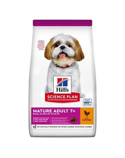 HILL'S Science Plan Canine Mature Adult 7+ Small & Mini ar vistu 6 kg