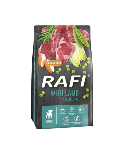 RAFI Junior sausā barība suņiem ar jēra gaļu 10kg