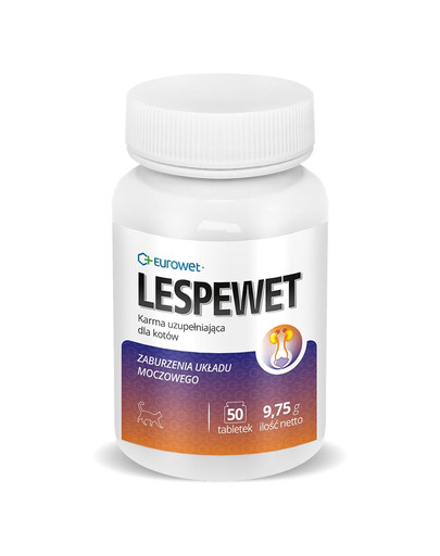 EUROWET Lespewet 50 tabletes Kaķa urīnceļu ārstēšanai