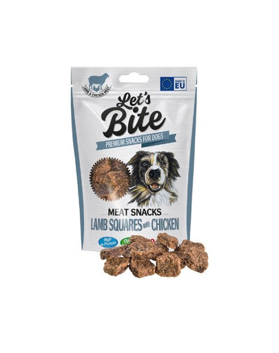BRIT Let’s Bite Meat Snacks squares 80g kumosiņi ar jēra gaļu un vistas gaļu