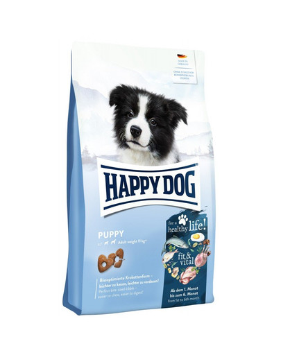 HAPPY DOG FitVital Puppy sausā barība 1-6 mēnešu kucēniem 4 kg