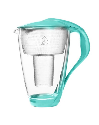 DAFI Crystal LED sensor stikla ūdens filtra krūze 2,0 l piparmētru krāsā