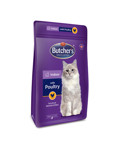 BUTCHER'S Functional Cat Dry mājas kaķiem ar mājputnu gaļu 800 g