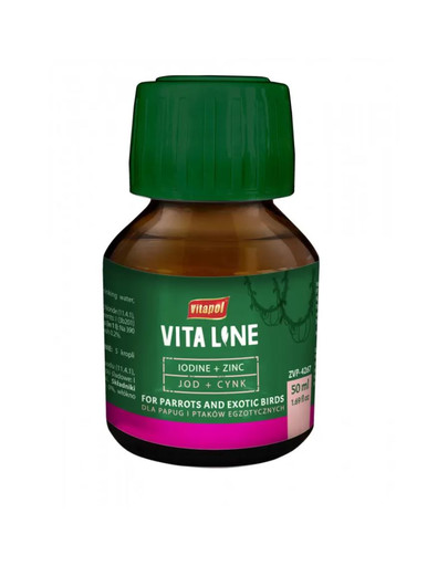 VITAPOL Vitaline Cynk + jod dla ptaków egzotycznych 50ml