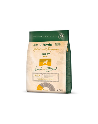 FITMIN Dog Mini Puppy Lamb&Beef 2,5 kg mazo šķirņu kucēniem