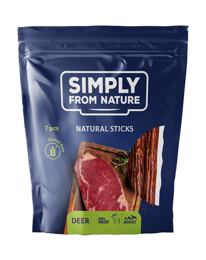 SIMPLY FROM NATURE Nature Sticks with beef dabīgi kārumi ar briežu gaļu, 7 gab.