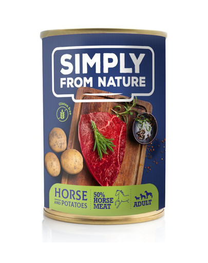 SIMPLY FROM NATURE Mitra suņu barība Zirga gaļa ar kartupeļiem 400 g