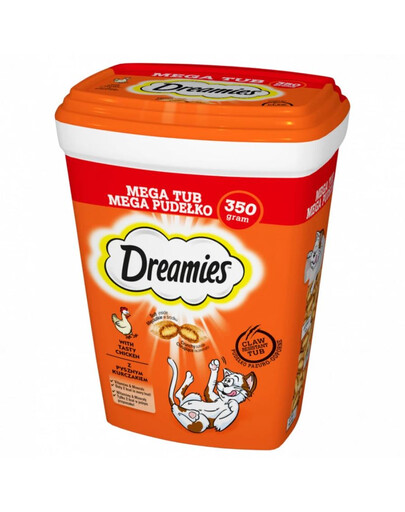 DREAMIES Mega Box 350g Kaķu našķi ar gardu vistas gaļu