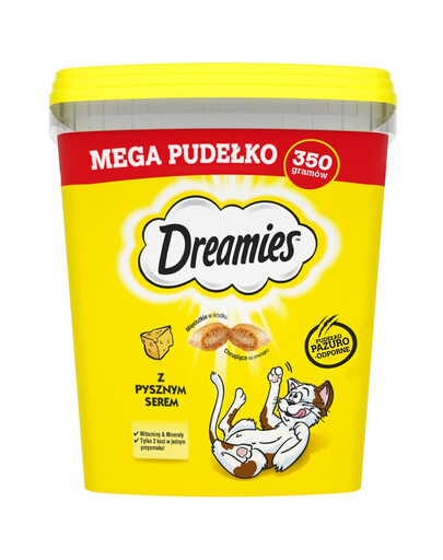 DREAMIES Mega Box 350g Kaķu kārums ar gardu sieru