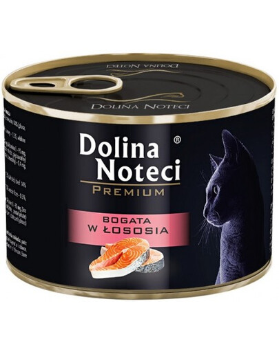 DOLINA NOTECI Premium Bogata w łososia dla kotów dorosłych 185 g