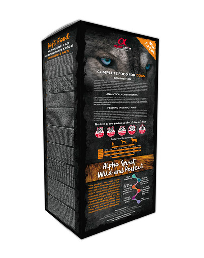 ALPHA SPIRIT Pilnvērtīga, mīksta pusmitrā barība suņiem Multiproteina, 9 kg