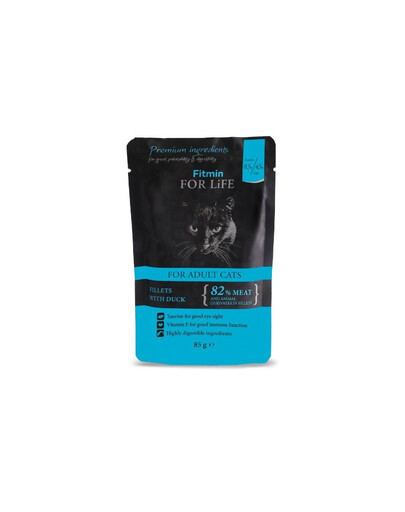 FITMIN For life Adult Duck 85g kaķu maisiņš
