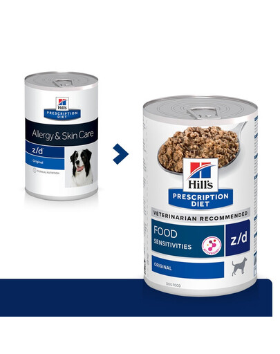 HILL'S Prescription Diet Canine z/d 370 g pārtikas produktu nepanesamība