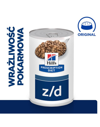 HILL'S Prescription Diet Canine z/d 370 g pārtikas produktu nepanesamība