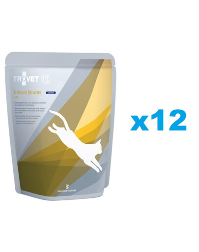 TROVET Urinary Struvite Chicken ASD kaķu maisiņš vistas 12x85 g