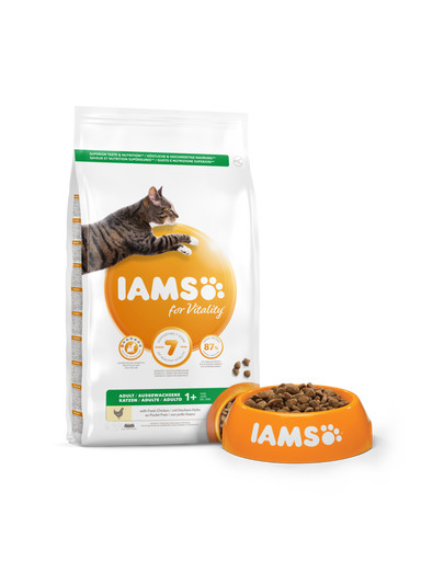 IAMS for Vitality pieaugušiem kaķiem ar svaigu vistas gaļu 3 kg