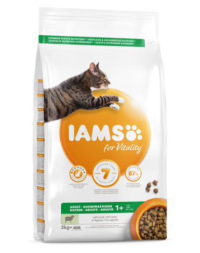 IAMS for Vitality pieaugušiem kaķiem ar jēra gaļu 3 kg