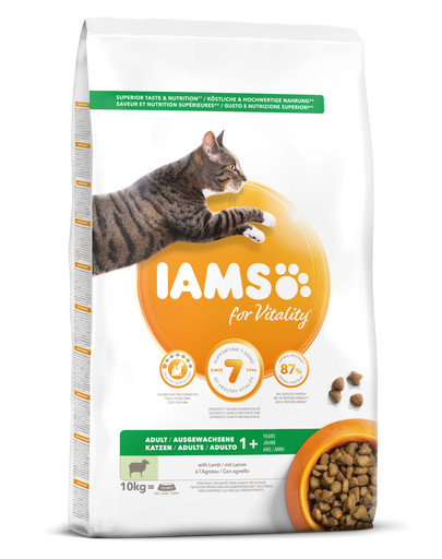 IAMS for Vitality pieaugušiem kaķiem ar jēra gaļu 10 kg