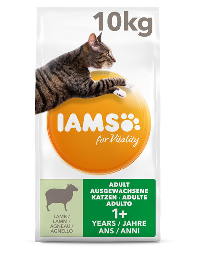 IAMS for Vitality pieaugušiem kaķiem ar jēra gaļu 10 kg