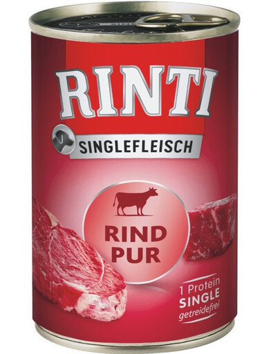 RINTI Singlefleisch Beef Tīra monoproteīnu liellopu gaļa 24x800 g