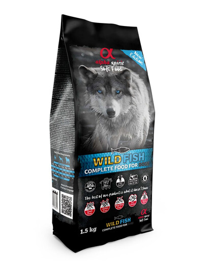 ALPHA SPIRIT Pilnvērtīga, mīksta pusmitrā barība suņiem Wild fish, 3 kg
