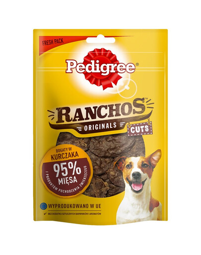 PEDIGREE Ranchos Originals Cuts 6x65g suņu našķi ar vistu