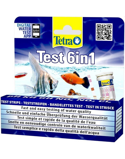 TetraTest 6 in 1 Ūdens kvalitātes testa strēmeles 25 gab.