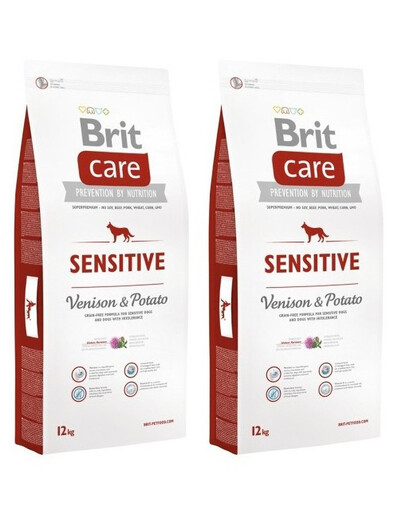 BRIT Care Sensitive brieža gaļa un kartupeļi 24 kg (2 x 12 kg)
