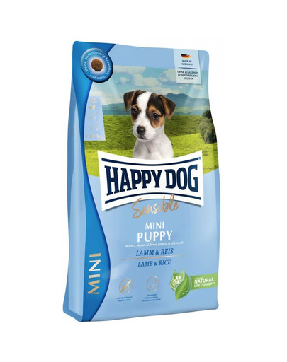 HAPPY DOG Sensible Mini Puppy 4kg jēra gaļa ar rīsiem