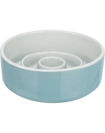 TRIXIE Slow Feeding Keramikas bļoda pelēka/zila 0.45 l