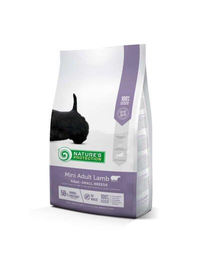 NATURES PROTECTION Mini Adult Lamb Small breed dog 2 kg ar jēra gaļu mazām šķirnēm