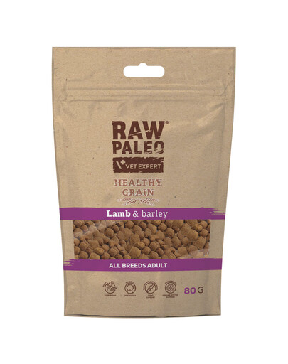 VETEXPERT RAW PALEO Healthy Grain Adult Lamb 80g pieaugušiem suņiem ar jēra gaļu