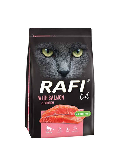 RAFI Cat Sterilised z łososiem 7 kg dla kotów kastrowanych