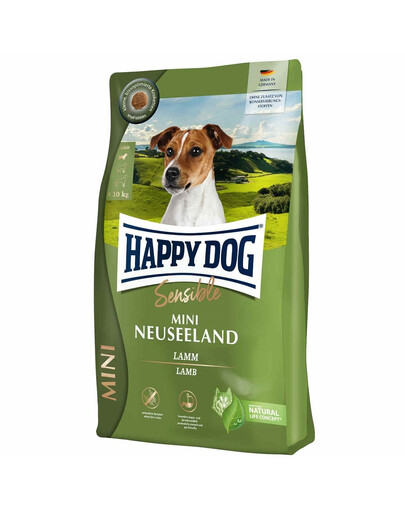 HAPPY DOG Sensible Mini Neuseeland 10kg ar jēra gaļu