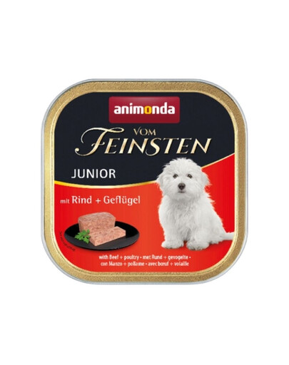 ANIMONDA vom Feinsten Junior liellopu un mājputnu gaļa 12x150g