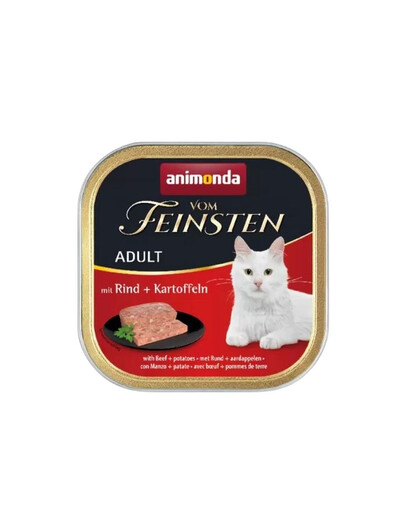 ANIMONDA Vom Feinsten CatMenu konservi kaķiem ar liellopa gaļu un kartupeļiem 100 g