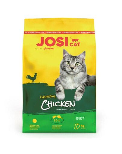 JOSERA JosiCat Crunchy Chicken 10kg ar mājputnu gaļu pieaugušiem kaķiem