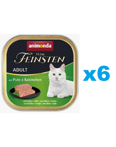 ANIMONDA Vom Feinsten Classic komplekts ar tītaru un trusi 6 x 100 g