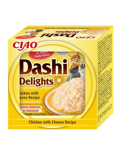 INABA Cat Dashi Delights Vistas gaļa ar sieru 70 g