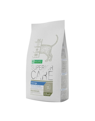 NATURES PROTECTION SUPERIOR CARE Anti Age Poultry Cat 1.5 kg ar mājputnu gaļu pieaugušiem kaķiem