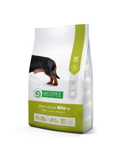 NATURES PROTECTION Mini Adult Poultry with Krill Small Breed Dog 2 kg ar mājputnu gaļu un krilu pieaugušiem mazo šķirņu suņiem