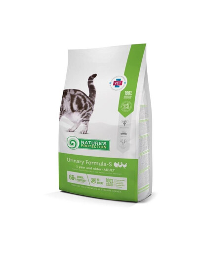 NATURES PROTECTION Urinary Formula-S Poultry Adult Cat 2 kg ar mājputnu gaļu pieaugušiem kaķiem ar jutīgiem urīnceļiem